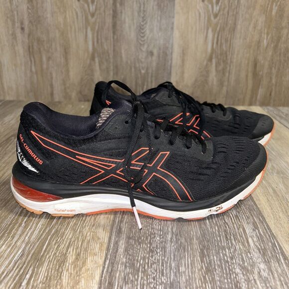 ASICS Women's US Size 9.5 Gel-Cumulus 20 Running Shoes Black Orange Flash Coral - Picture 1 of 12